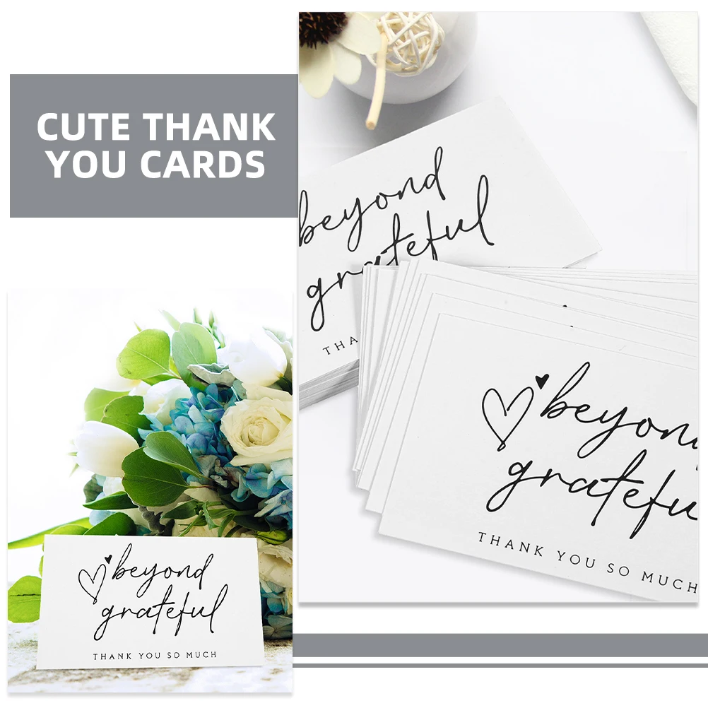 

150 Pcs Thank You Cards White Gift Cards Bulk Packing 3 Packs 50 Pieces Elegant Design Simple Color For All Occasions With