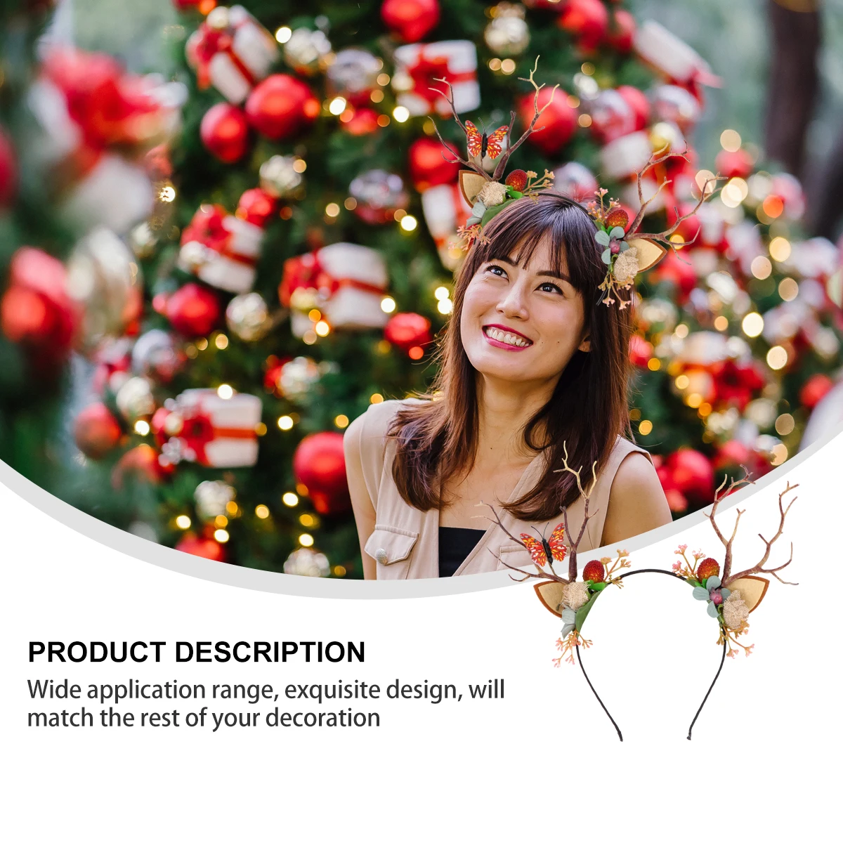 

Deer Horn Branch Antler Headband Halloween Christmas Festival Hairband Party Wedding Eco Hairband Decoration For Christmas