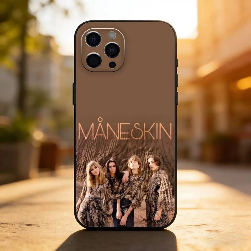 Rock Band M-Maneskin R-Rush  Phone Case For iPhone 17,16,15,14,13,12,11 Plus,Pro,Max,Mini Silicone black Soft Cover