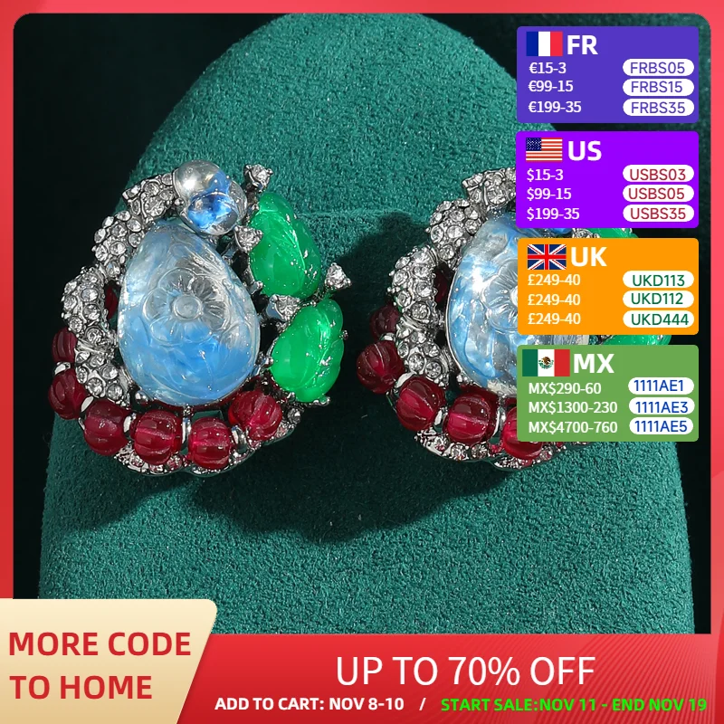 

Vintage Opal Natural Stone Earrings Crystal Water Drop Glass Gold Color Woman Accessories Designer Luxury Quality Jewelry 2025
