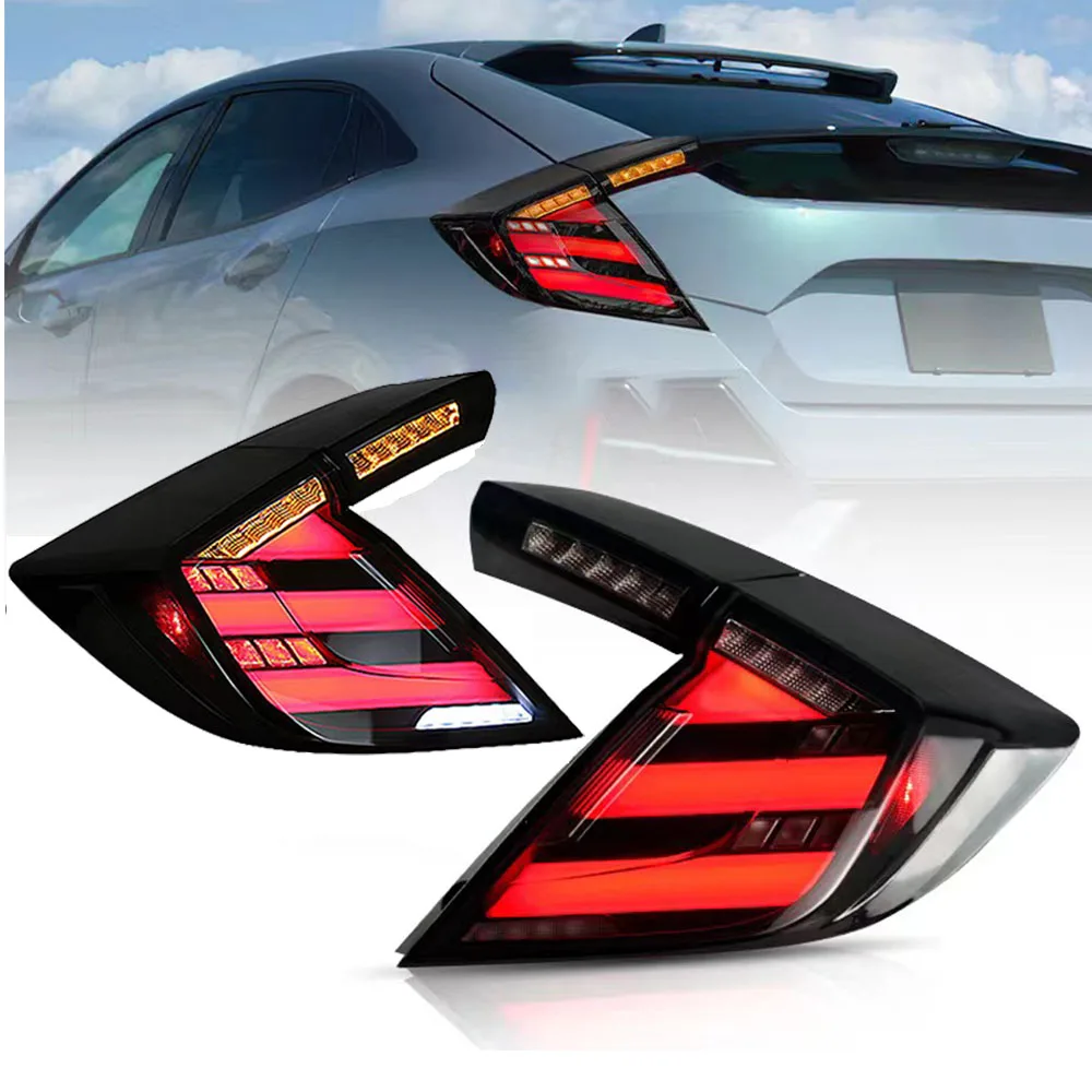 

Pop LED Taillight For Honda Civic Type R 10th Hatchback 2016-2021 Plug And Play LED DRL Dynamic Turn Signal Reverse Car Accessor