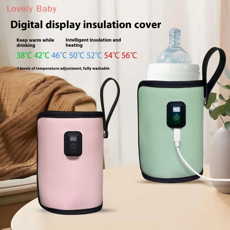 

【BBS】1 комплект, 7 изолированных теплых сумок с регулировкой температуры для грудного молока, зарядка через USB, подогреватель для бутылочек для кормления, нагревательный рукав, подогреватель молока