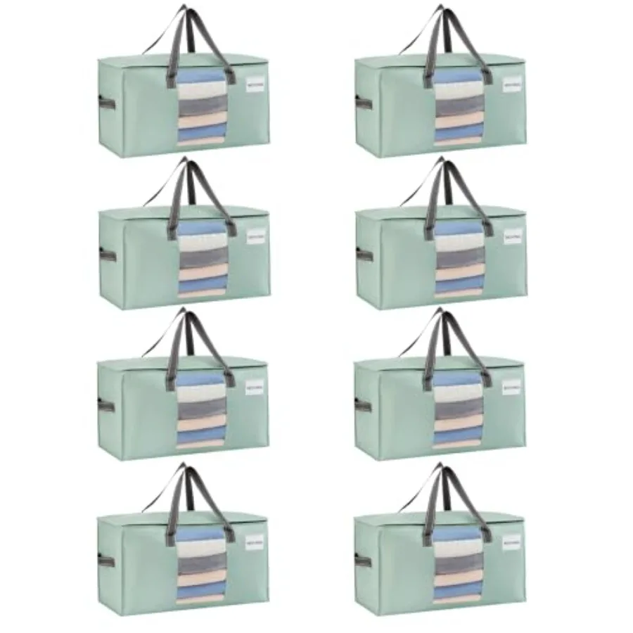 

Heavy Duty Moving Bags, Clothes and Comforter Storage Bags with Window, College Dorm Essentials Packing Supplies, Foldable Boxe