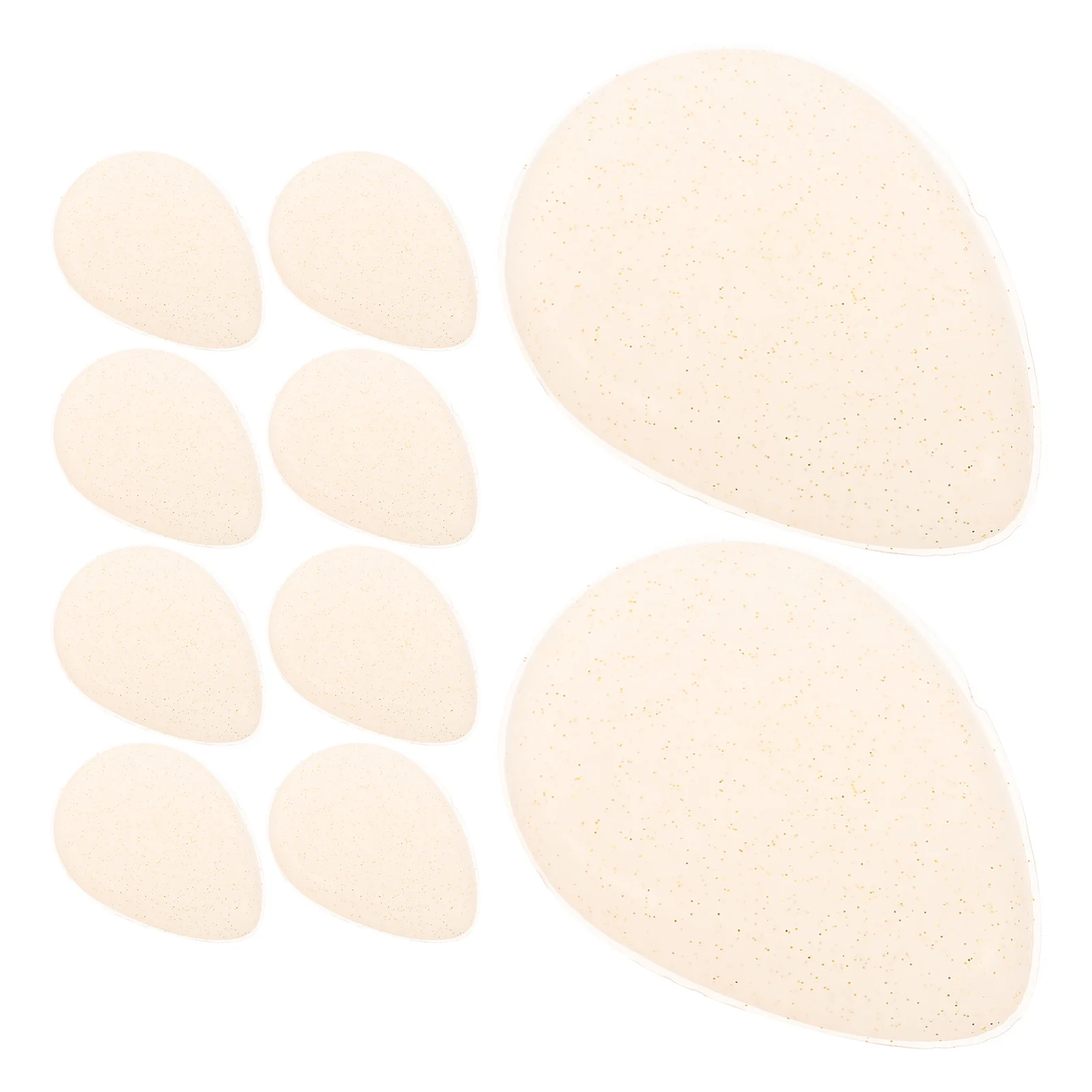 

10Pcs Silicone Foundation Makeup Sponge Clear Teardrop Non-Absorbent Powder Puff Reusable Face Beauty Applicator Blender