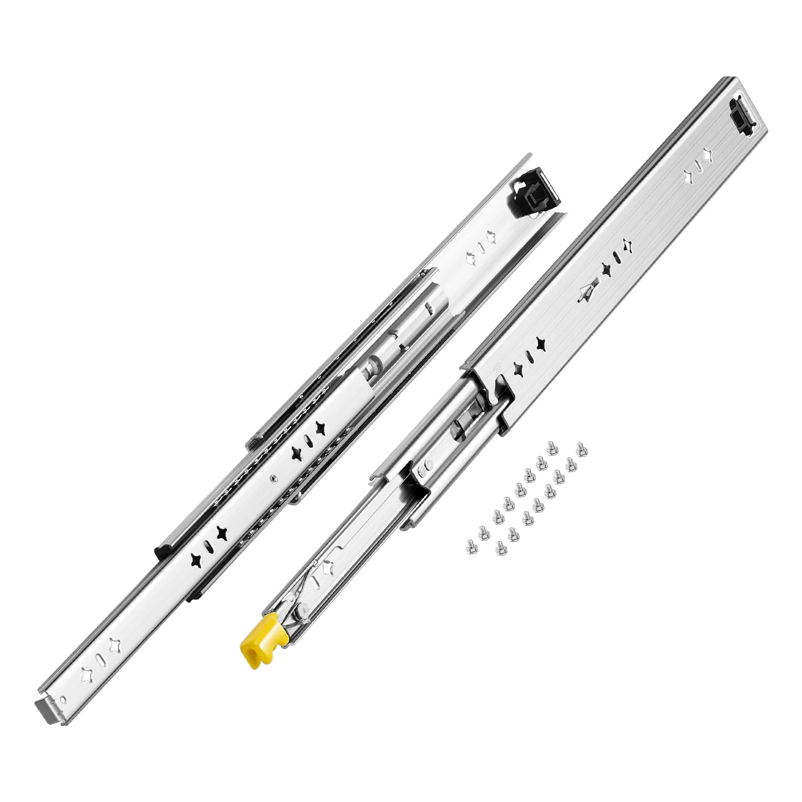 SucceBuy Set of 2 Drawer Rails Sizes Ranging from 16 to 60 in 250 lbs Weight Limit Lockable Drawer Rails Ball Bearing Side Mount
