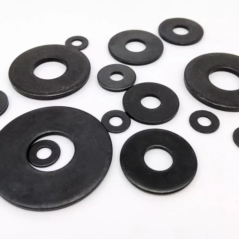 5-50Pcs M2 M2.5 M3 M4 M5~M30 Black Carbon Steel Grade 8.8 Steel Extra Large Size Big Wide Flat Washer Ultra-Thin Gasket DIN125