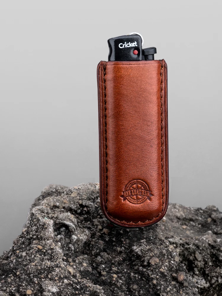 

One Leather Vegetable Tanned Cowhide CRICKET Grasshopper Lighter Case Regular