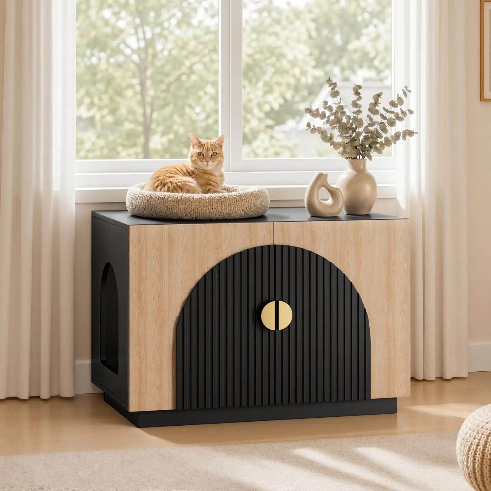 Cat Litter Box Enclosure Furniture, 31.5