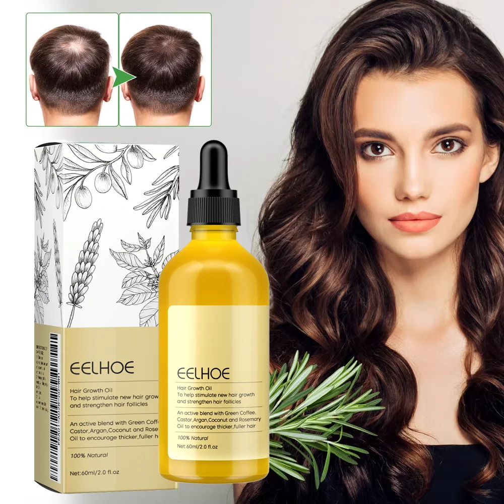 60 مللي روزماري سيروم فعال لنمو الشعر مضاد لتساقط الشعر زيت طبيعي علاج فروة الرأس إصلاح منتجات العناية بالشعر المجعد التالف #2