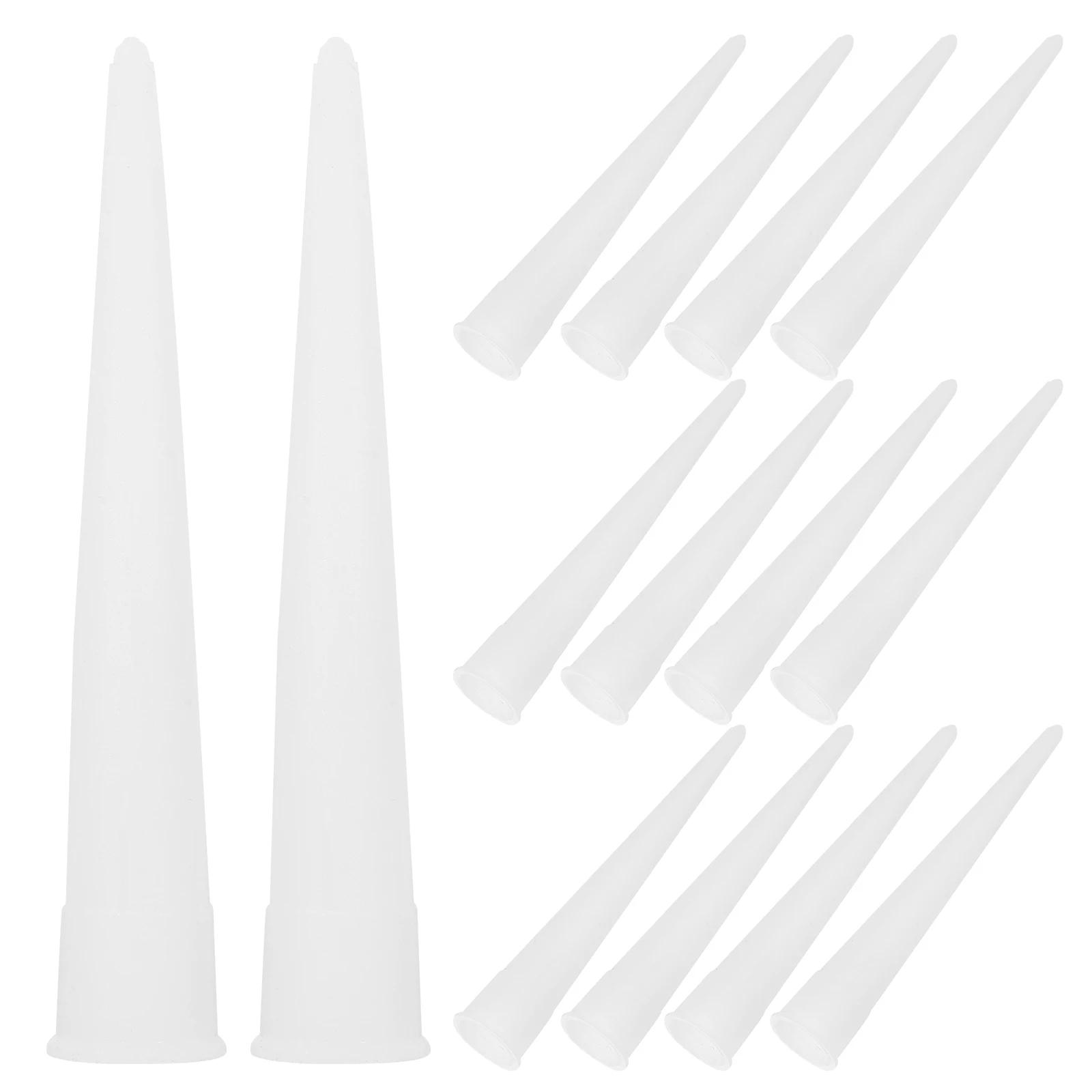 

60pcs Plastic Tube Nozzles Caulk Nozzles Tips Durable Corrosion Resistant For Kitchen Bathroom Sealant Application Glue