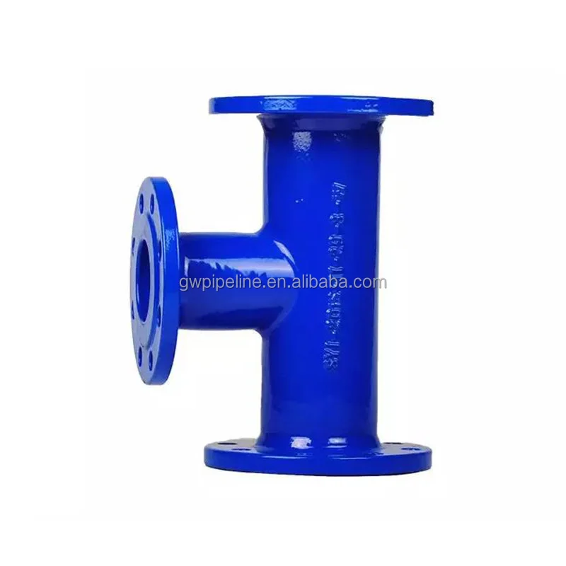 

China Ductile Iron Pipe Fittings All Flange Tee For Pipe