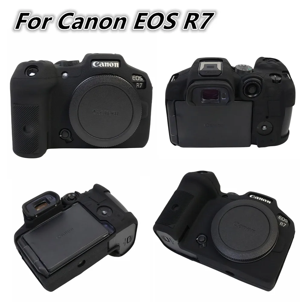 For Canon EOS R7 R8 Silicone Armor Skin Case Protective Body Cover Protector Camera Bag Anti-skid Texture Design