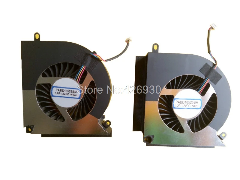 N423 N424 4PIN CPU GPU ventilador para MSI GT76 9SG MS-17H1 GT76 9SG-048CN i9-9900K RTX2080 2070 PABD18525BM N424 PABD18525BH N423