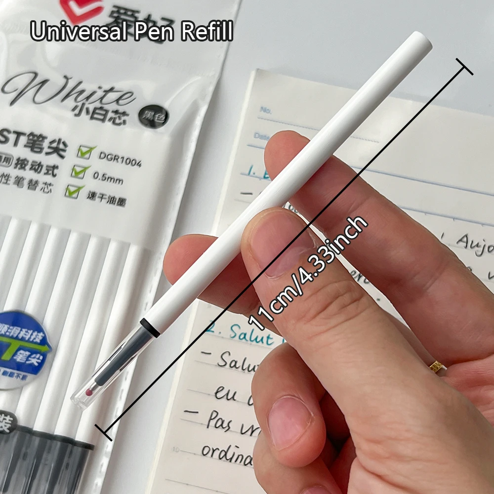 10 قطع من عبوات أقلام الجل العالمية لتعلم الطلاب والاستخدام المدرسي 11 سم عبوات سريعة الجفاف مثالية للكتابة اليومية