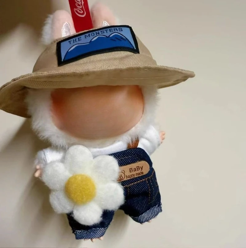 Labubu 人形の服 17 センチメートルペンダント人形の服春フィールドストラップパンツセット Labubu 人形の服アクセサリー