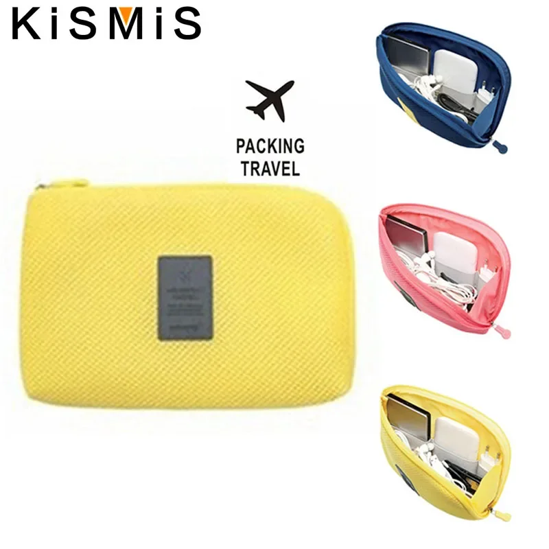 Travel Accessory Cable Bag Portable Digital USB Electronic Organizer Gadget Case Travel Cellphone Charge Mobile Charger Holder