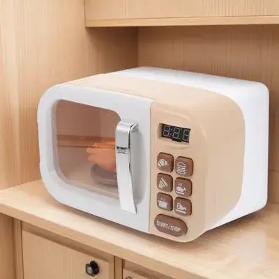 

Microwave Oven Ornaments Pretend Kitchen Accessories Toy Toddler Appliances for Kids Play Gifts