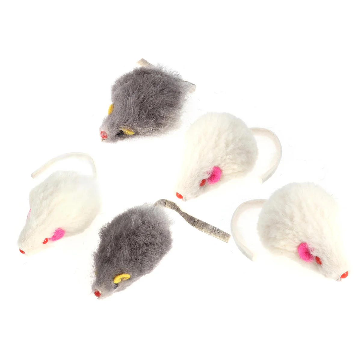 

5Pcs Cat Mouse Interactive Cute Colored Stimulate Natural Instincts for Cats Kitten Cat Mouse Mice