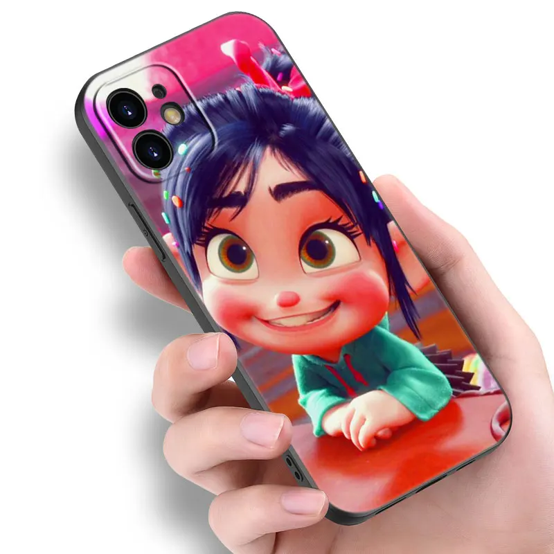 Disney Princess Vanellope Black Phone Case For Apple iPhone 14 12 13 Mini 11 Pro XR X XS MAX 6S 7 8 Plus 5S SE 2020 2022 Cover