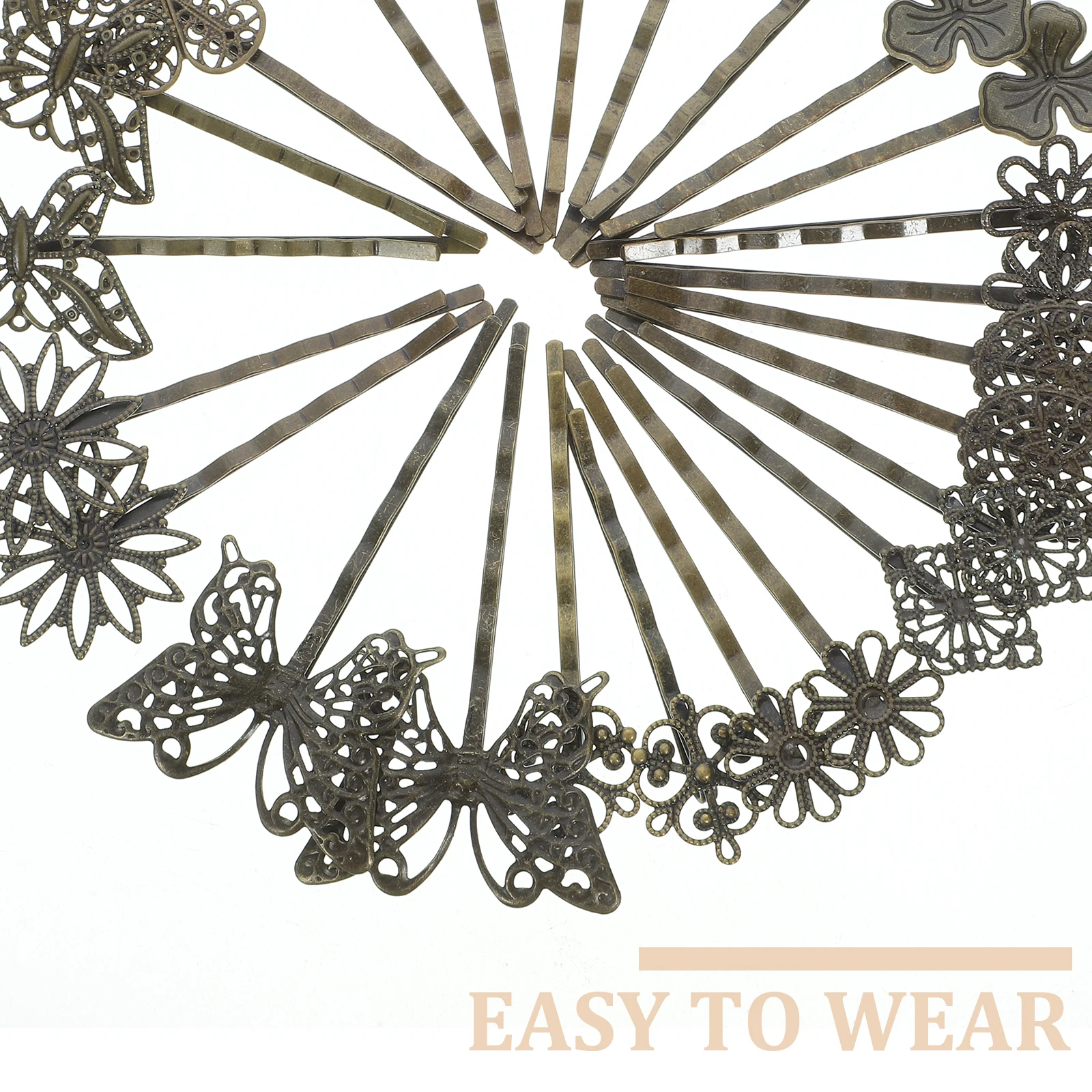 

24 Pcs Vintage Hairpin Styling Accessories Bobby Shape Clip Retro Headdress Miss