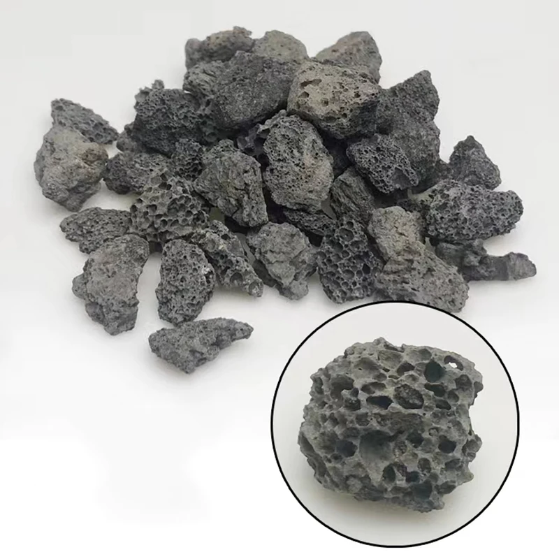 Natural Black Aquarium Fish Tank Filter Media Volcanic Rock Biological Balls Bio filter For Aquarium Clear Water Decoration Red