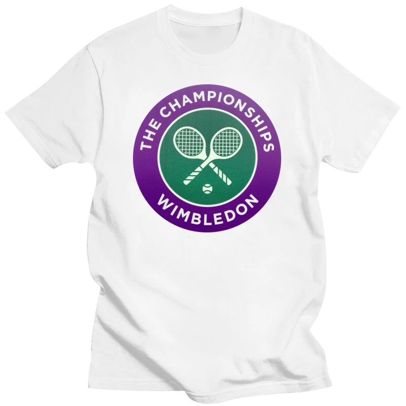 Wimbledon The Championship Tennis Grand Slam Men's White T-Shirt New Arrival T Shirt Hot 2020 Man Colors Short-Sleeved Male Tees