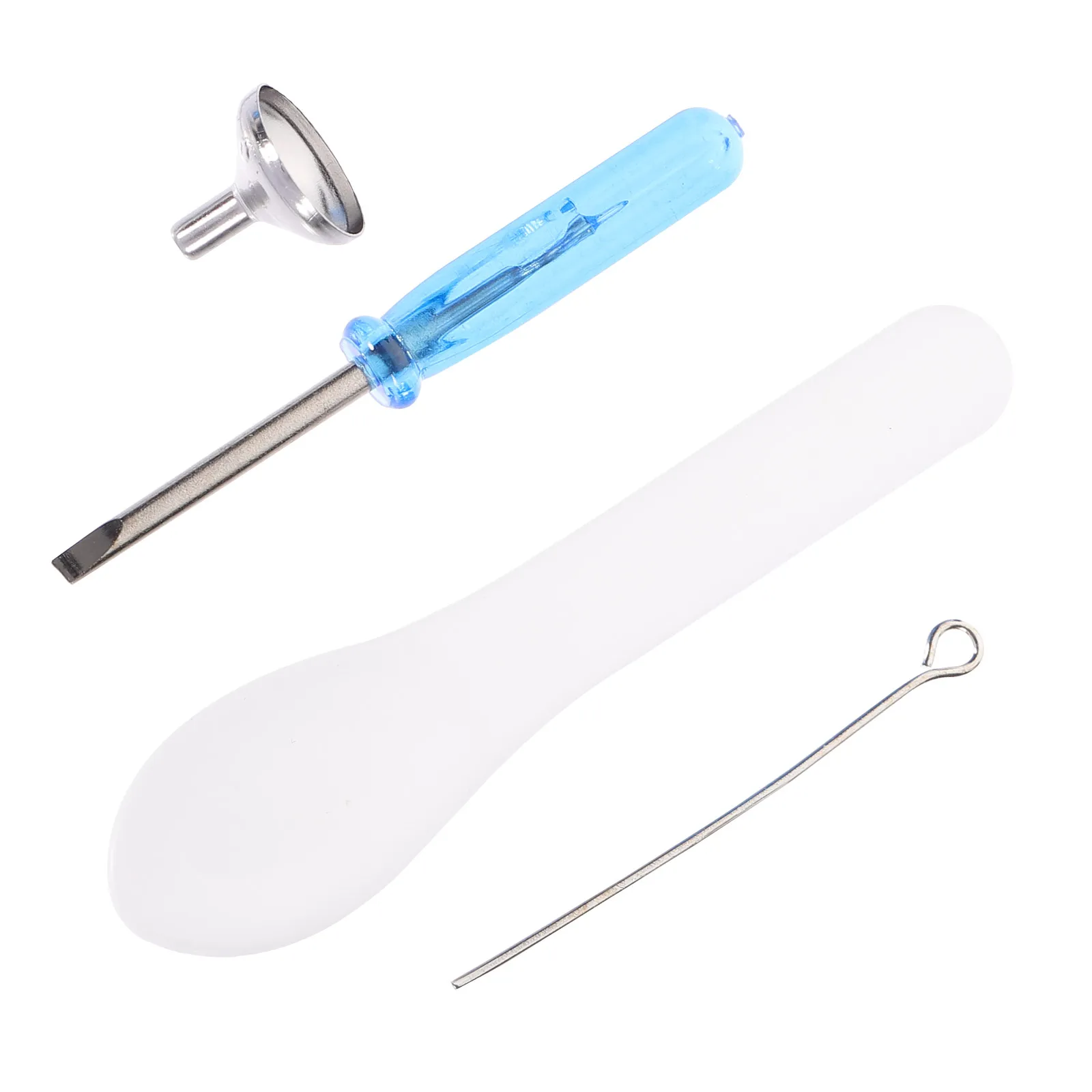 1 set 1 Set Steel Mini Funnel Filling Kit Tiny Funnels For Filling Small Urn Blue Screwdriver Small Funnels Urn Accessories