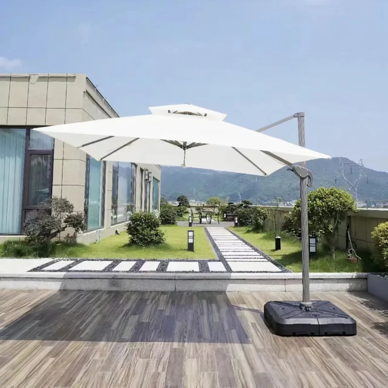 

Premium Heavy Roman Aluminum Frame Waterproof UV Protection Umbrella 360 Degree Swivel Tilt Adjustable Outdoor Lawn Garden Beach