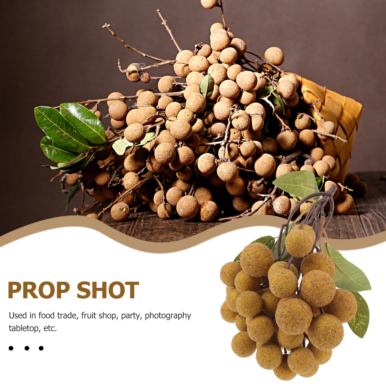 

Vegetable Longan Tree Decoration Harvest Fruit Props Plastic Realistic Artificial