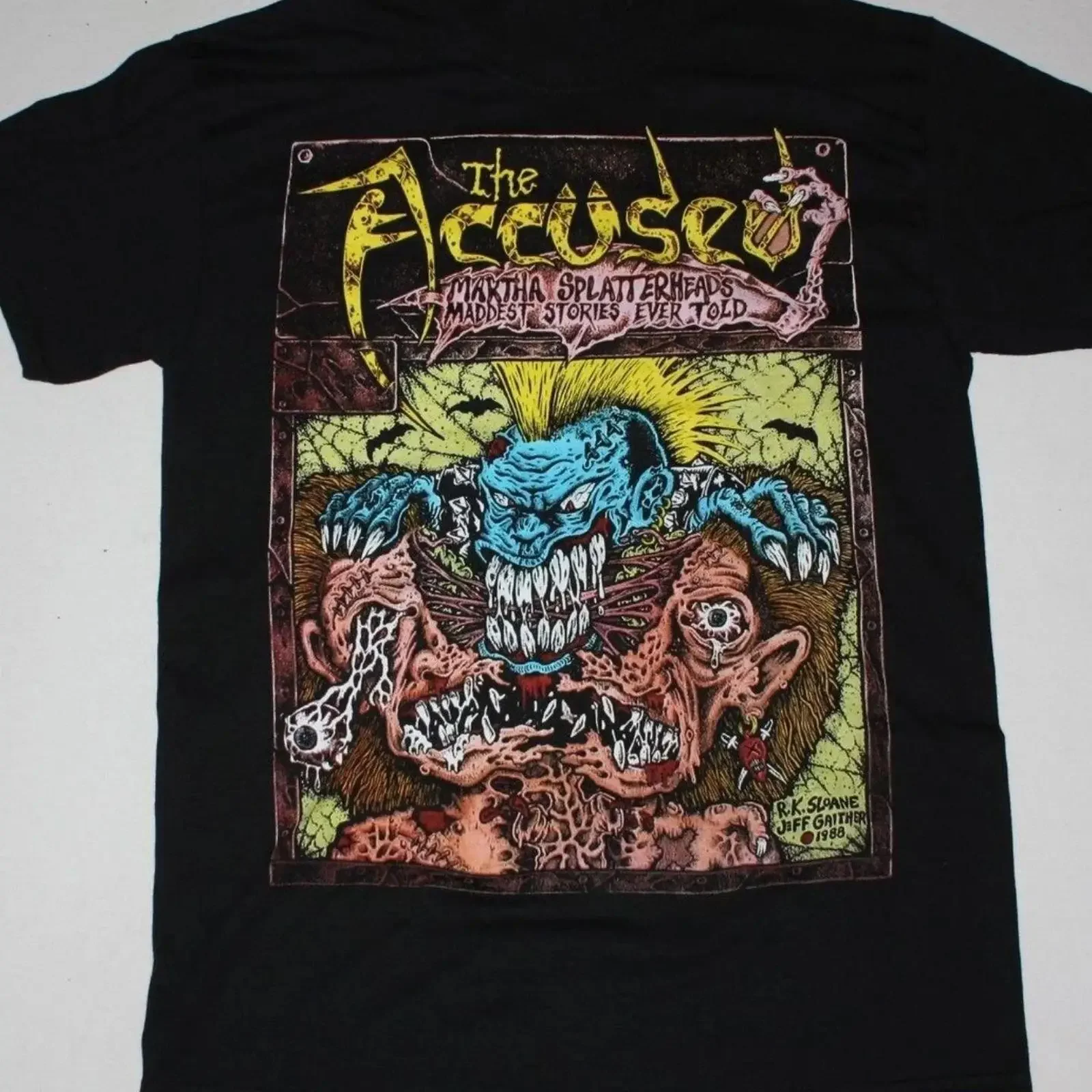 Vintage The Accused Maddest Stories 80s Thrash Metal Band T Shirt Concert Album Casual Size S 5XL vintage Washed