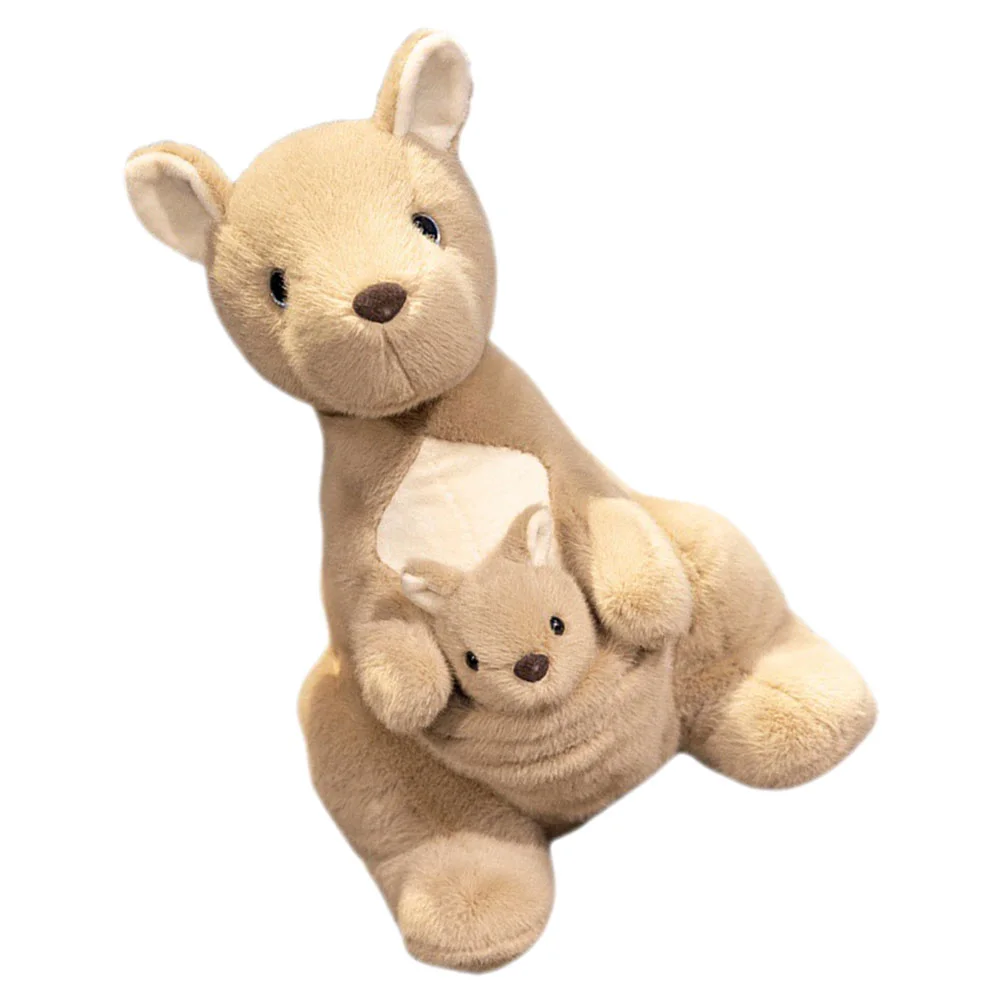 Animal Plush Kangaroo Toy Toys Mother and Child Khaki Pp Cotton Animals Baby