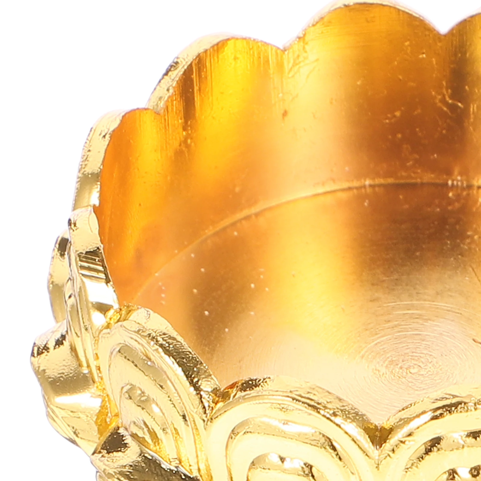 

Vintage Lotus Holder Alloy Butter Lamp Decorative Lamp Base For Home Temple Wedding Party Lotus Shaped Religious