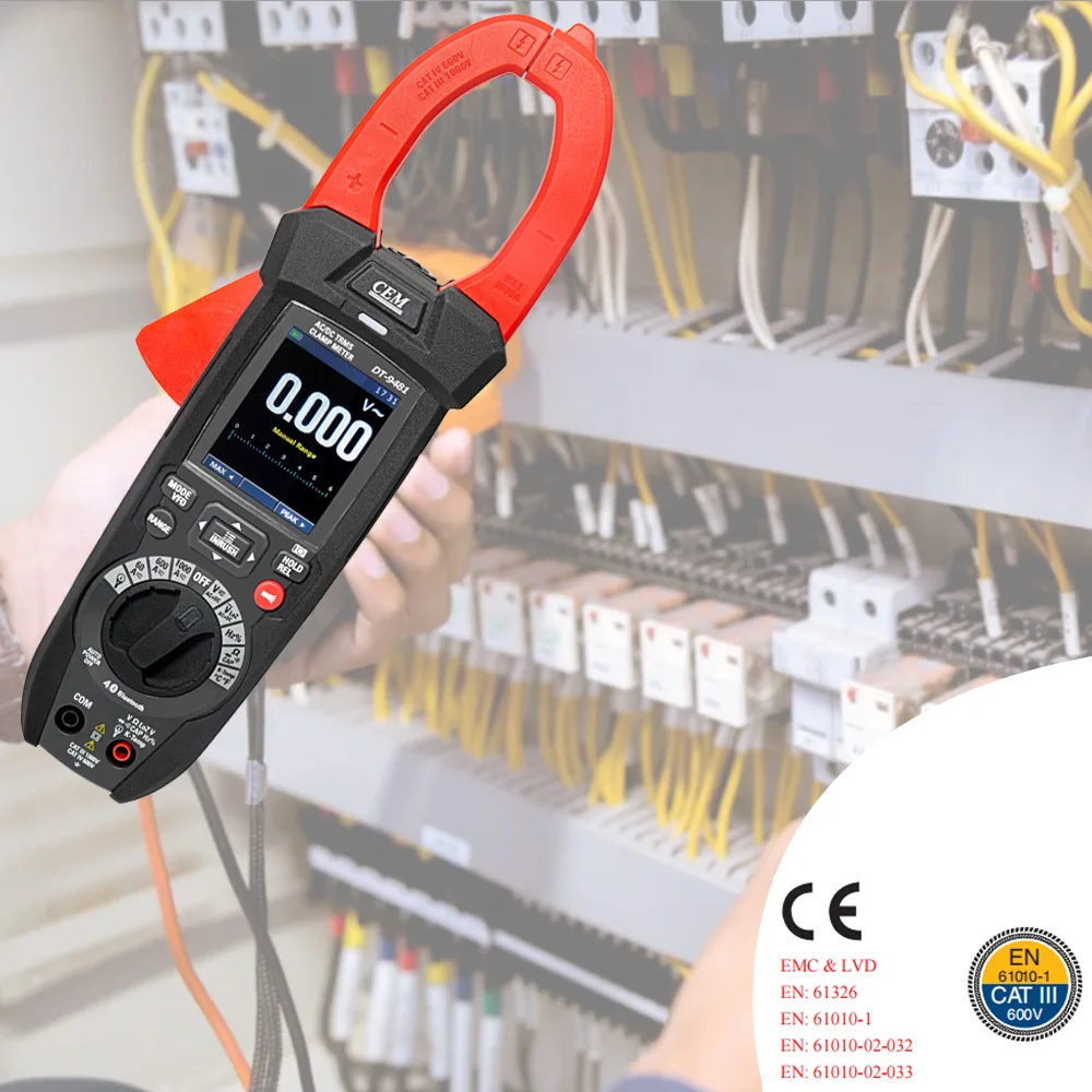 

CEM Bluetooth Digital Clamp Meter Multimeter 6000 Counts AC/DC Voltage Tester, Non-Contact Voltage Detection