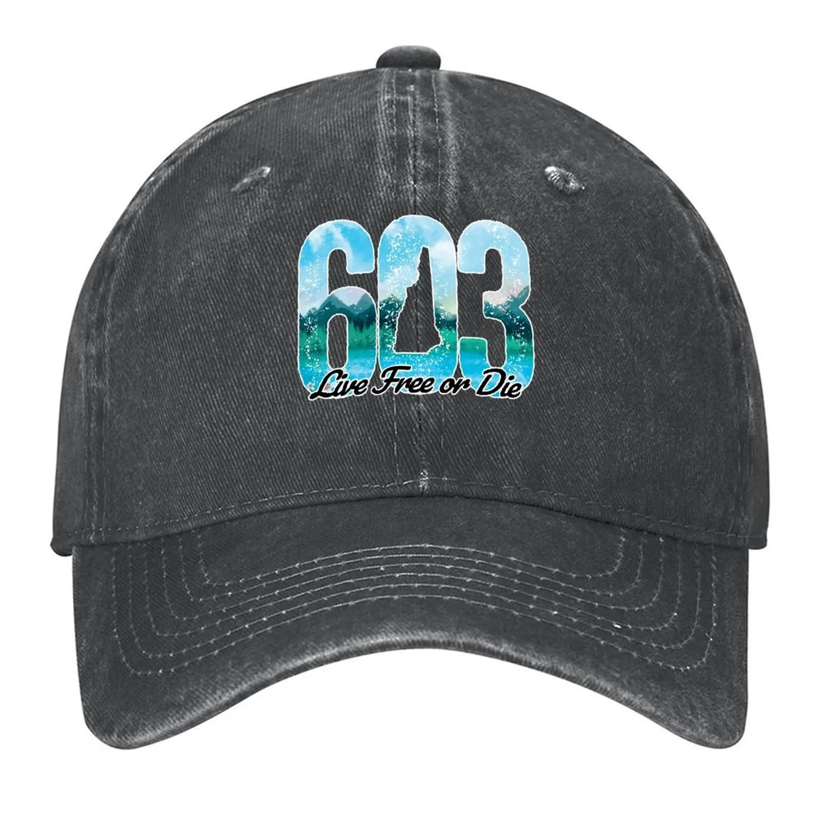 

603 NH Live Free or Die - New Hampshire Wildlife Landscape Baseball Cap birthday Rave Sunhat dad hat Baseball For Men Women's