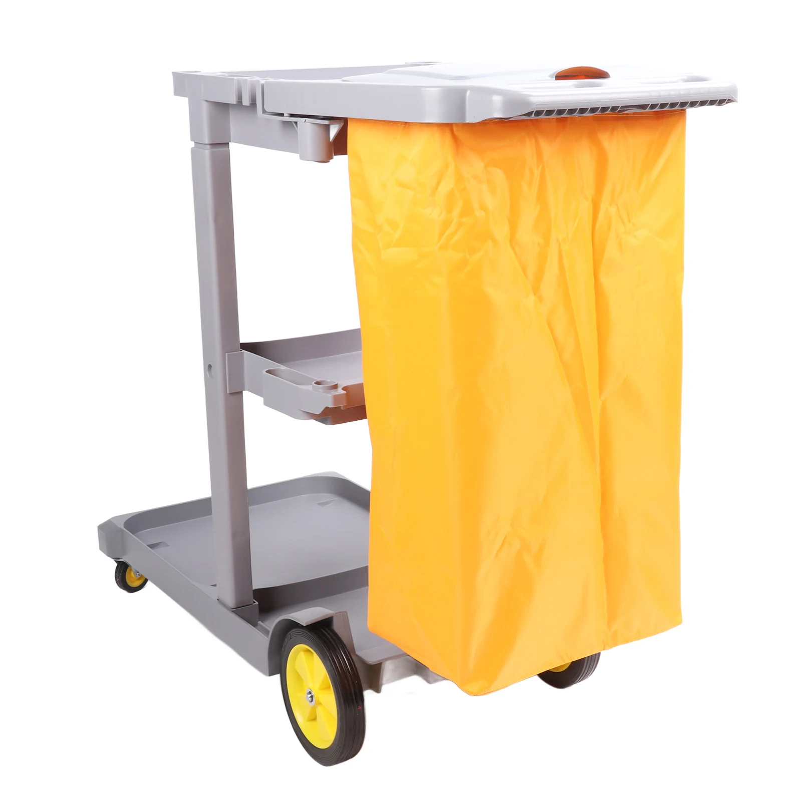 Коммерческая тележка Janitorial, тонкая работа, гибкое колесо, многофункциональная тележка для чистки, легко хранить, серый пластик для отеля