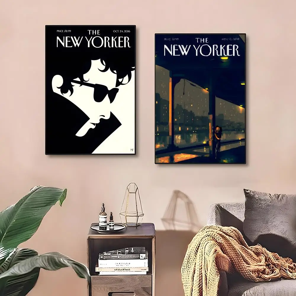 Art Lifestyle The New Yorker Painting Calligraphy Poster ‌decor Canvas Modern living room