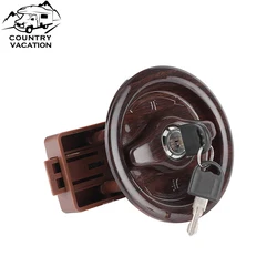 RV Toilet Bathroom Door Lock with 2 Keys Brown Wood Grain for Caravan Motorhome Yacht Trailer Camper Interior Accessories