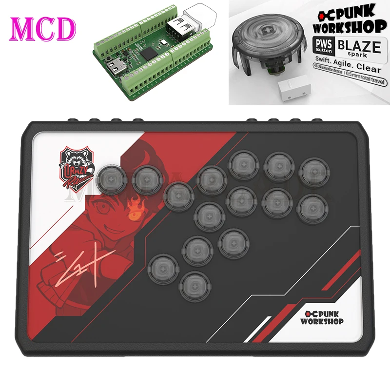 Punk Workshop R14 Leverless Arcade Fighting Controller HitBox PWS