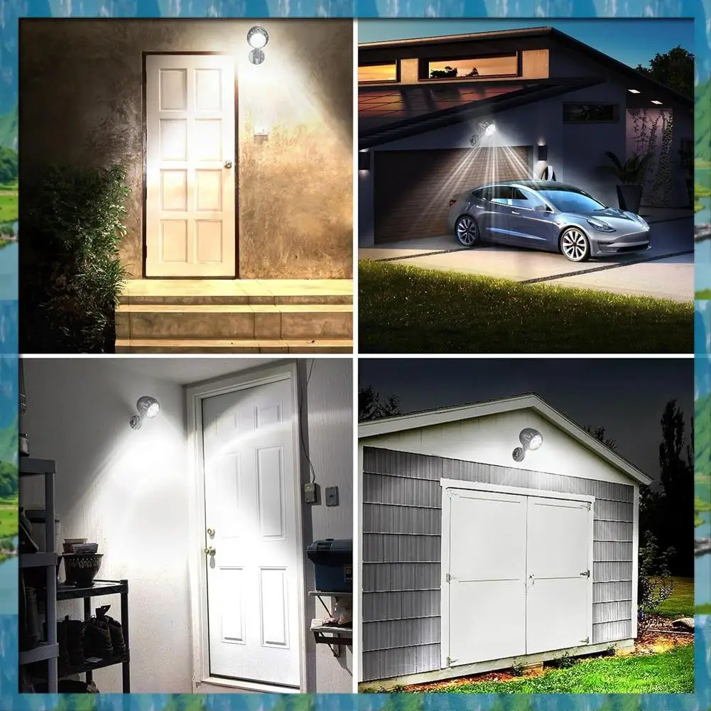 

The New Battery Motion Sensor Light Outdoor Battery Operated Motion Lights Outdoor 6 Leds - 6000K Auto On Off 2Pack
