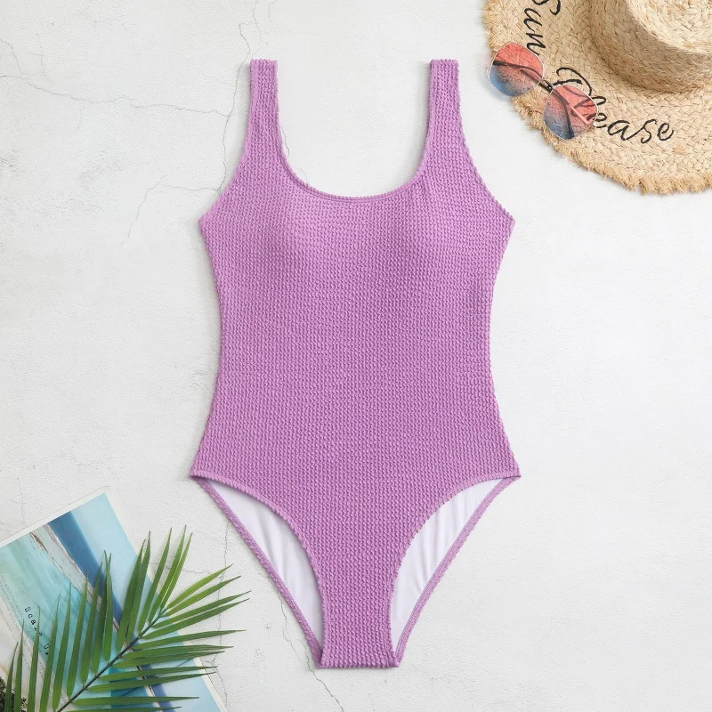 New Bikini Solid Color Sexy Siamese Swimwear Wholesale