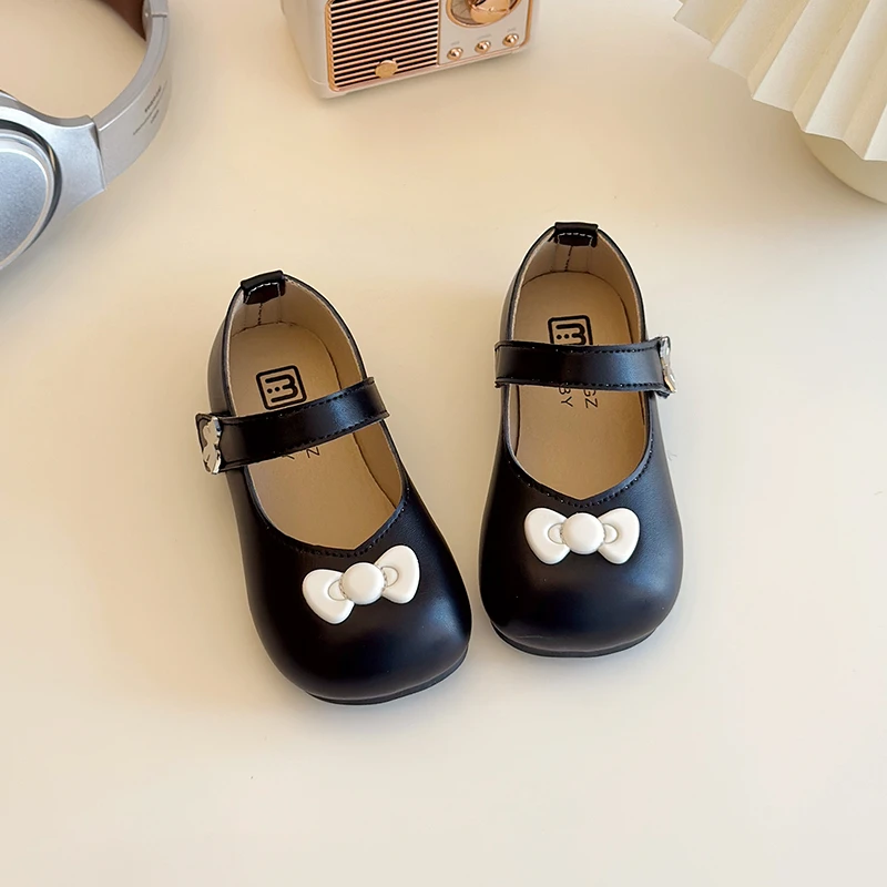 ربيع الخريف الأطفال أطفال القوس الأميرة أحذية طفل الفتيات أحذية من الجلد عدم الانزلاق لينة وحيد مريحة الأطفال حذاء كاجوال