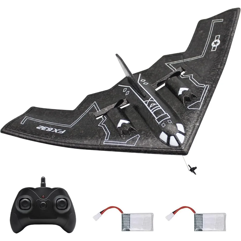 RC Airplane - B-2 Spirit Stealth Bomber, 2.4GHz 2-Channel Foam Drone, Ready-to-Fly Aircraft Toy for Kids and Adults
