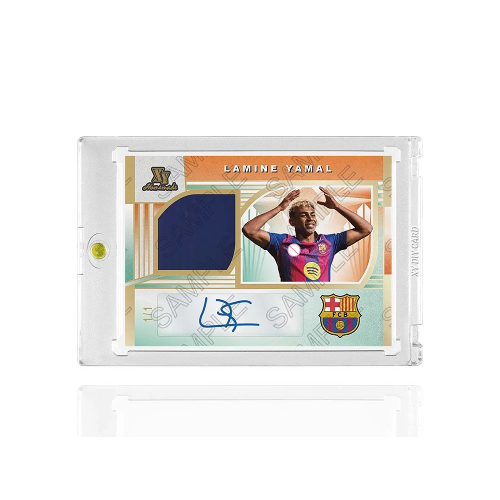 Panini diy caseiro messi neymar jamal bellingham haaland autografado colorido cartão colecionável tijolo futebol presente de aniversário