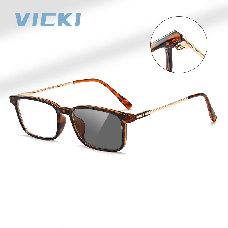 

VICKI Men's Retro Square Style Artistic and Fashionable Glasses with Customizable Prescriptions and Anti-blue Light 83099