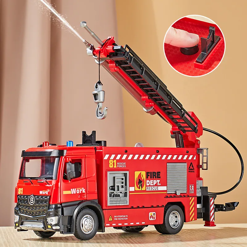 1: 32 alloy fire rescue car model,original packaging engineering car toys,decorative gifts,wholesale