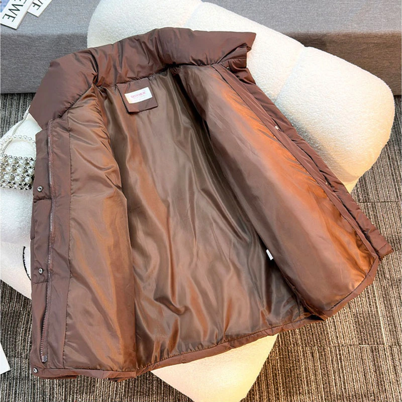 Chaqueta de plumón de invierno para mujer, chaquetas acolchadas de algodón ruso, cinturón delgado, temperamento, Parka larga gruesa y cálida, prendas de vestir holgadas y ajustadas, tendencia