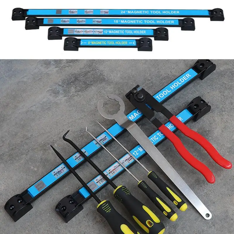 Magnetic Tool Holder Magnet Tool Bar Strip Rack Long Strip Garage Workshops Hardware Storage Strip Tool Organizer Magnet Bar