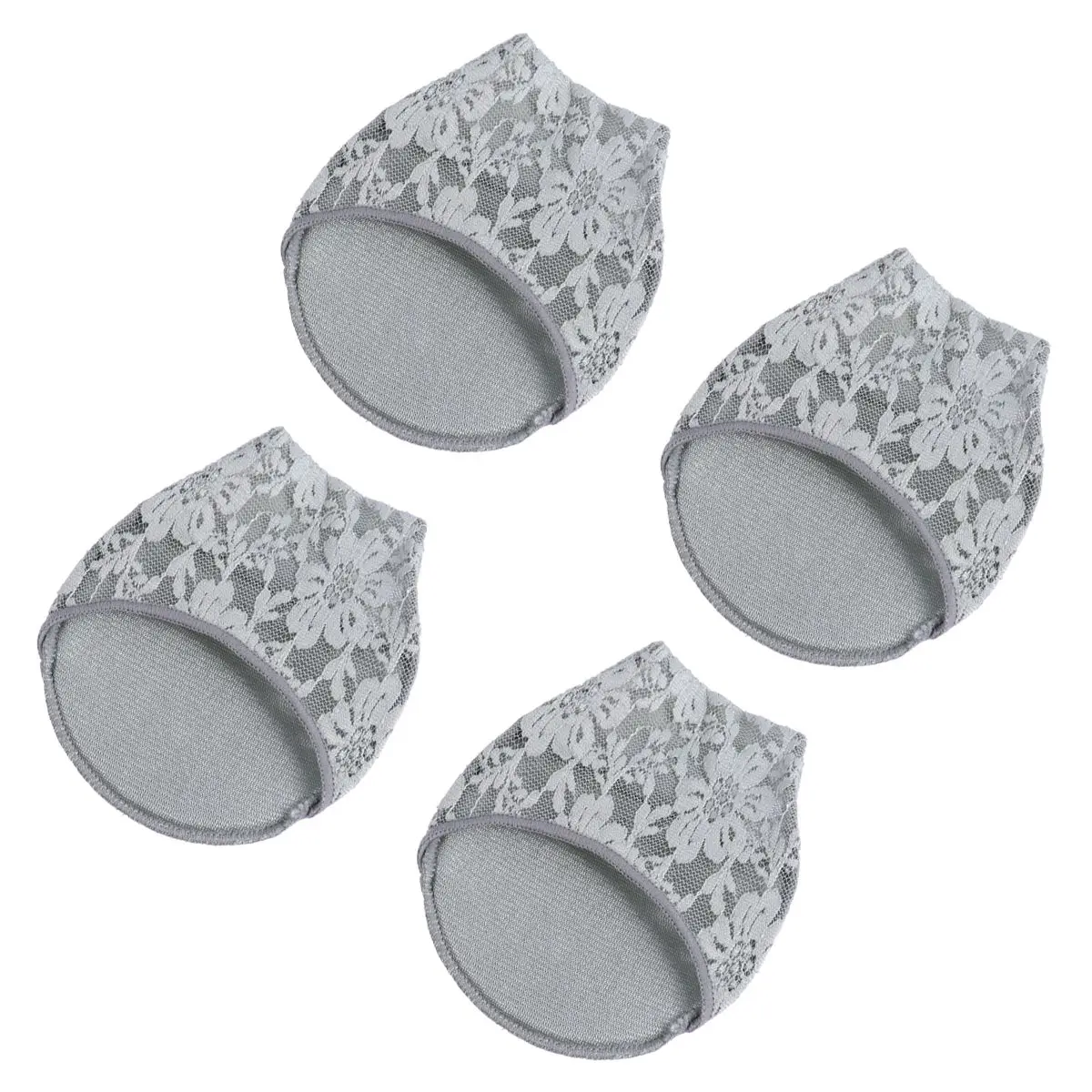 

2 Pairs Non-slip Mats Women High Heel Lightweight Durable Lace Rubber Breathable Inserts Half Sole Shoe Accessories Foot Care