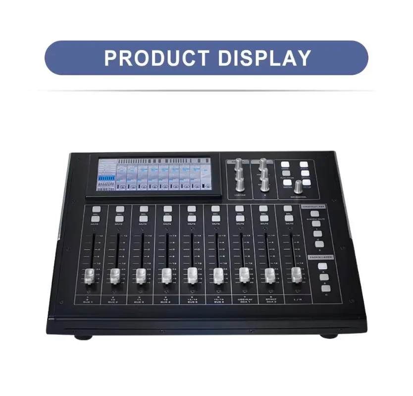 MD-16 Professional Digital Audio Mixer DJ Controller with Plastic FX Control & Beat Effects Audio Console Mixer