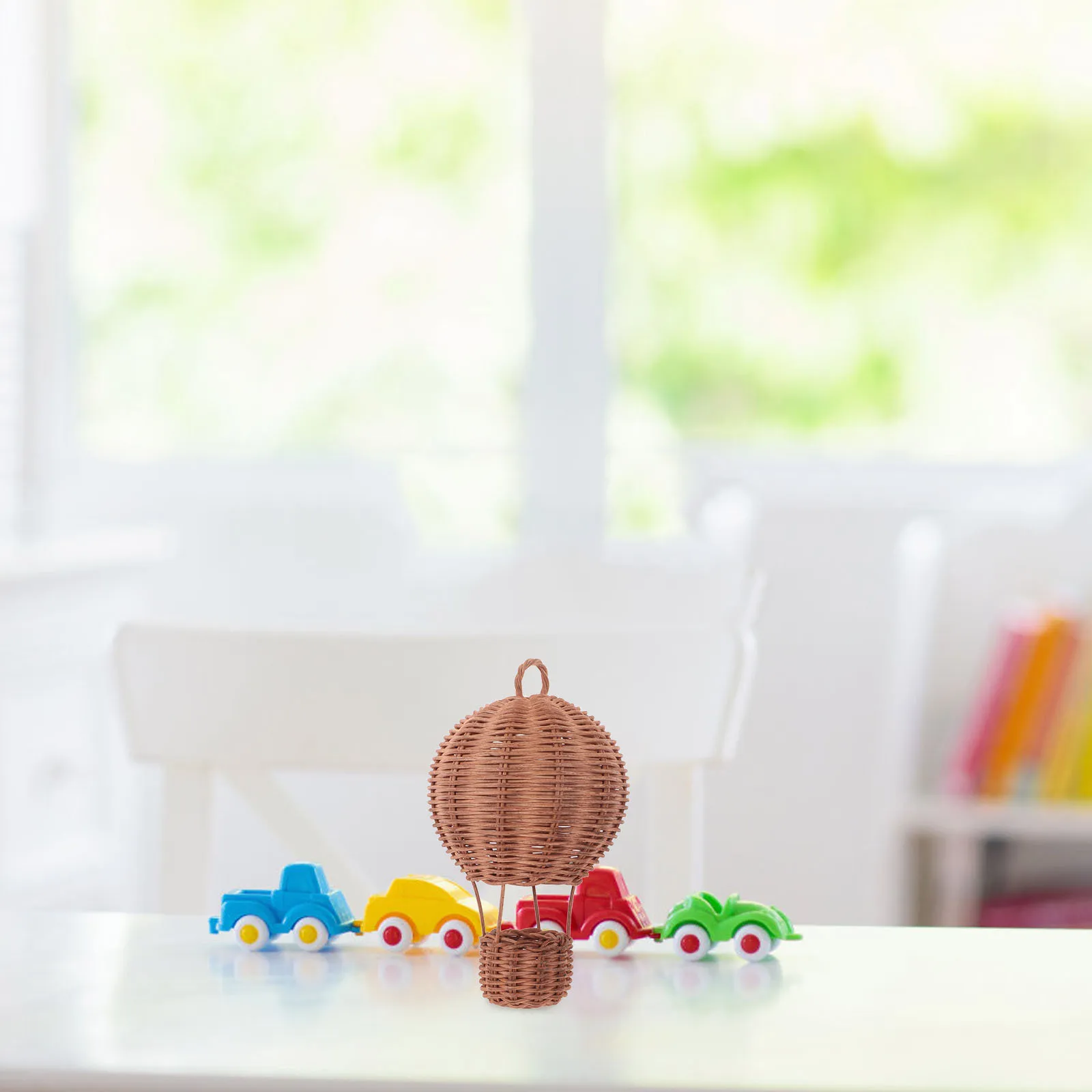 

Handmade Wicker Rattan Hot Air Balloon Basket Hanging Wall Decor Nursery Room Decoration Boho Hot Air Balloon Nursery Room Decor